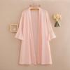 Ropa de protección solar de verano, camisa chal pequeña holgada de encaje de gasa blanca, abrigo corto, chaleco fino tipo cárdigan para mujer