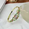 Pulsera Transfronteriza Serie Jardín Esmalte Hueco Pulsera Chapada en Oro Joyería Joyería para Mujer Fabricante Mayorista Pulsera Chapada en Oro