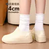 Botas de lluvia cortas elegantes, duraderas y que aumentan la altura para mujer, con diseño impermeable, estilo nuevo, material de goma, adecuadas para uso en la cocina, con suela gruesa para abrigo y propiedades antideslizantes.