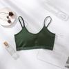 Ropa interior de tubo de algodón puro para mujer, de una pieza, con copa fija, espalda hermosa, sujetador push-up para estudiantes, sujetador deportivo que envuelve el pecho, verano