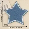 Patch acessórios de vestuário patch adesivo Jeans bordado estrela de cinco pontas adesivos acessórios diy etiqueta bordada para bagagem adesivos de tecido