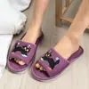 Suministro Directo de Fábrica Comercio Exterior Nuevas Pantuflas de Gato de Dibujos Animados para Mujer Primavera, Verano, Otoño e Invierno Uso en Interiores Hogar Antideslizantes Venta al por Mayor