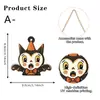 Colgantes de Madera 2D Lindos y Divertidos con Forma de Mascota para Halloween, Decoraciones de Atmósfera Festiva, Adornos Colgantes, Accesorios, Regalos