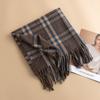 Explosiones de Amazon Bufanda de Cachemira a Cuadros Estilo Japonés y Coreano para Mujer Invierno Estilo Coreano Combinación con Todo Pareja Bufanda Cálida