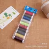 C 590689 Máquina de Costura Linha Colorida 20 Jardas 10 Linhas com Caixa Agulha Linha de Poliéster Linha para Costurar Roupas Acessórios de Vestuário