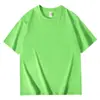 Camiseta de manga corta para hombre, de algodón de fibra larga de Xinjiang, 200 g, de color liso, de verano, con cuello redondo y manga corta, holgada.