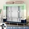 Guarda-roupa simples com juntas de liga de alumínio para uso doméstico, quarto, moradia alugada, guarda-roupa de tecido montado com tubos de aço espessados e reforçados para dormitórios