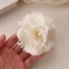 Pasador para el cabello de tela romántica francesa rosas quemadas pasador para el cabello de flores dulces de alta calidad pasador elegante para el flequillo accesorios para el cabello