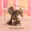 Águila de latón puro pisando una calavera, águila extendiendo sus alas, regalo cultural y creativo vintage, manualidad decorativa de escritorio, adorno de cobre