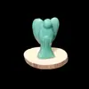 Cristal Rosa Ángel Corazón de Amor con Alas en Forma de Corazón Pieza de Decoración para el Hogar, Decoración Personalizada y Sencilla para Escritorio de Oficina