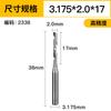 Huhao 3.175mm Acero de Tungsteno Fresa Espiral de un Filo Acrílico Pvc Publicidad Cuchillo de Grabado Broca Cuchillo de Corte Cnc