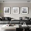 Pintura Decorativa Moderna Simple Blanco y Negro Abstracta Arquitectónica de Ajuste Suave Comedor Sala de Estar Dormitorio Nórdica Pintura Mural para Pared de Fondo