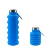 Chaleira retrátil dobrável de silicone 500ml, chaleira de viagem multifuncional dobrável, chaleira portátil retrátil de silicone criativa