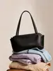 Bolso de axila para mujer de estilo coreano simple, nuevo para primavera-verano, de piel de cordero, gran capacidad, bolso de hombro de cuero genuino de alta gama para ir al trabajo