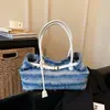 Bolso de Hombro para Mujer Estilo Coreano Moda Rayas Bloques de Color, Bolso de Mano Elegante con Forma de Corazón, Bolso Tote para Viajar al Trabajo y Compras, Bolso de Axila