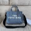 Bolso de compras mini estilo MJ moda europea y americana lona letra portátil hombro mensajero tote