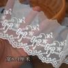 Requintado Bordado de Renda de Algodão com Malha de Lado Único Hipoalergênico com Fio de Algodão Flor Rosa DIY Roupas Acessórios de Casamento