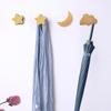 Gancho nórdico de madera para colgar en la pared, pared de madera maciza, perchero creativo redondo y lindo para sombreros de porche, ropa de pared sin perforaciones