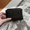 Versión Coreana Ins Bolso Suave y Ceroso Suave Cartera Pequeña con Ojo Billetera Corta Cremallera Hilo Oculto Billetera para Monedas Portatarjetas