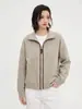 GA Chaqueta Deportiva Casual Cálida Estilo Retro Manga Larga Versátil Moda Temperamento Solapa Cremallera Superior