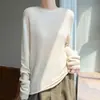 Nuevo Suéter de Seda y Cachemira de Primera Línea Otoño/Invierno 2026 Listo para Usar Dobladillo Enrollado Cuello Semi Alto Manga Larga Capa Base