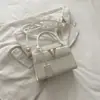 Nova Bolsa de Mão Outono 2026 Simples e Estilosa Bolsa de Ombro Texturizada Bolsa Transversal Color Block Fashionável Casual para Mulheres