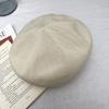Boina de verano estilo japonés, de lino fino, para niños, primavera y verano, estilo británico, vintage, octogonal, gorra de pintor a juego.