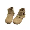 Botas Martin Mate Retro Maillard para Niños de Otoño 2026 Nuevas Botas Cortas Versátiles de Cuero con Hebilla para Niñas