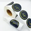 Etiqueta de calcomanía de papel dorado personalizada etiqueta cosmética impresión de logotipo calcomanía para frasco gotero de producto con logotipo personalizado