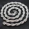Collar de cadena trenzada imitación plata para hombre aleación 7N bañado en plata collar de cuerda de cáñamo suministro en vivo fabricantes venta al por mayor joyería de plata para niños