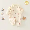 Mono cálido de otoño e invierno para bebé, ropa de Clase A para recién nacidos, traje de gateo de grosor medio para niños y niñas, ropa para bebés y niños de Anyang