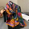 Nova Moda Estilo Primavera e Verão 2025 Lenço Longo de Seda Elegante Lenço Longo de Cetim Lijing para Mãe Leve Versátil para Viagem