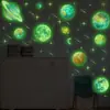 Br-Yg034Q Planeta Galaxia Creativa Luminoso Nuevo Autoadhesivo Pegatina de Pared Dormitorio Habitación Infantil Pegatina Decorativa