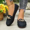 Estación Independiente de Amazon Mocasines para Mujer Zapatos Planos Cómodos Casuales Cadena Boca Baja Zapatos Individuales