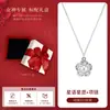 Collar de Plata de Ley S925 Flash de 5g Cadena Lisa de Nicho Nuevo Cadena para Clavícula de Gama Alta Regalo del Día de San Valentín Chino Cumpleaños para Novia