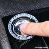 Acessórios de Carro Cravejados de Diamante Anel Decorativo para Botão de Partida de Um Botão Cristal Cravejado de Diamante Artificial Anel Decorativo Adesivo de Carro