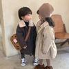 Ropa para niños de Corea del Sur, abrigo grueso cortavientos cálido con forro polar largo para niños y niñas, bebé, abrigo nuevo acolchado de algodón