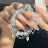 Torre Li de Loto Pulsera de Loto diy Pulsera de Misma Impresión Temperamento de Nicho Pulsera de Gama Alta Estilo Chino Cuentas