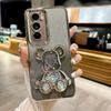 Funda para teléfono móvil Real Me 14pro con polvo brillante, arena movediza, oso violento RealmeC75, funda protectora anticaídas para Real Me V15