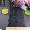 Malha dourada e prateada código de barras 11cm contas bolha bordado de duas cores renda casamento Lolita acessórios renda