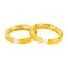 Color duradero no se decolora retro 24k oro brillante anillo de diamante anillo liso anillo viento frío nicho lujo ligero moda anillo liso mujeres