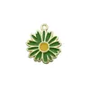 Acessórios de Joia de Liga de Flor Margarida Esmalte Desenho Animado Acessórios de Cabelo Brincos Chaveiro Pingente Pingente de Liga