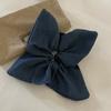 Elástico de Cabelo Scrunchie Quadrado Nicho Retrô Coreano Jeans Acessório de Cabelo de Tecido