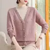 Suéter Pulóver Casual de Alta Calidad con Estampado de Manga Larga para Mujeres de Mediana Edad y Mayores 2026 Nuevo Estilo Otoño/Invierno Ropa para Madres Suéter Elástico para Mujeres
