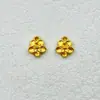 Cuentas Espaciadoras de Hilo Rojo con Agujero Grande de Flor de Durazno Chapadas en Oro DIY Cuentas para Pulsera Collar Cuentas Sueltas Accesorios de Joyería