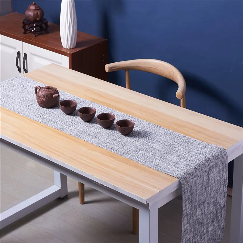 纯灰色桌旗