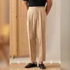 Pantalones Rectos Holgados para Hombre con Efecto de Caída para Primavera, Otoño e Invierno; Pantalones Largos Casuales para Hombre; Sin Planchar