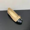 Sapatos Rasos Redondos Chanel-Inspired de Cor Color Block para Mulheres, Novo Modelo de Primavera, Sapatos Versáteis Pretos para o Dia a Dia com Laço