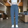 Pantalones Casuales de Seda de Hielo para Hombre, Pantalones Delgados Elásticos Rectos Ajustados de Verano, Nuevo Modelo 2025, Pantalones Frescos y Transpirables para Hombre para el Verano