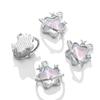Nuevo colgante de aleación de estrella de cinco puntas con forma de luna y diamante, con baño UV, para pulsera, collar y accesorios colgantes